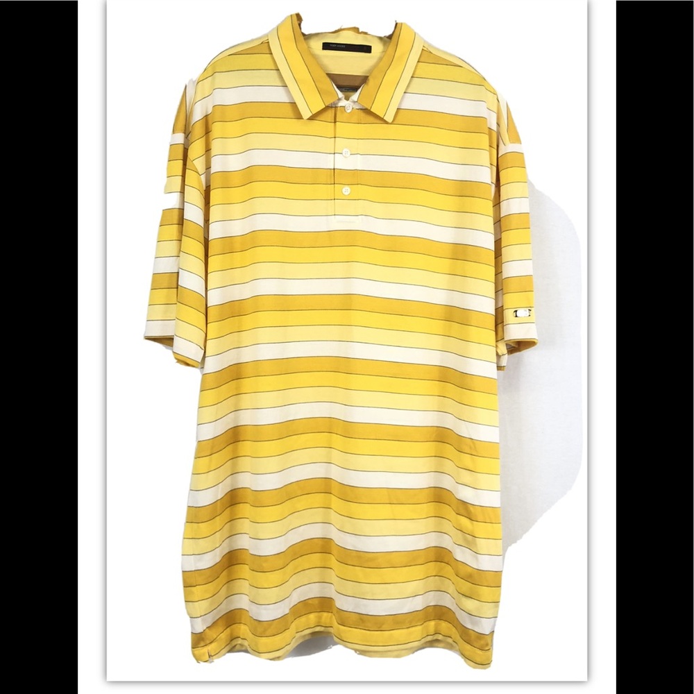 NWOT Tiger Woods NIKE Dri fit yellow golf shirt XL